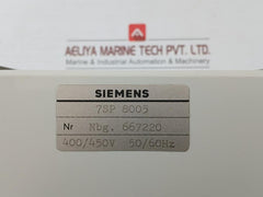 7Sp 8005 Overcurrent-reverse Power Protection Unit 3X400/450V 50/60Hz Siemens
