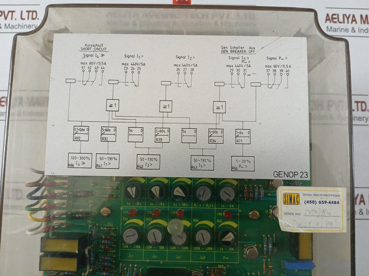 7Sp 8005 Overcurrent-reverse Power Protection Unit 3X400/450V 50/60Hz Siemens