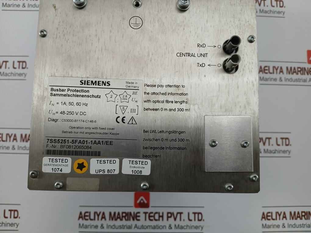 7Ss5251-5Fa01-1Aa1/Ee Busbar Protection Relay Siemens 48-250Vdc