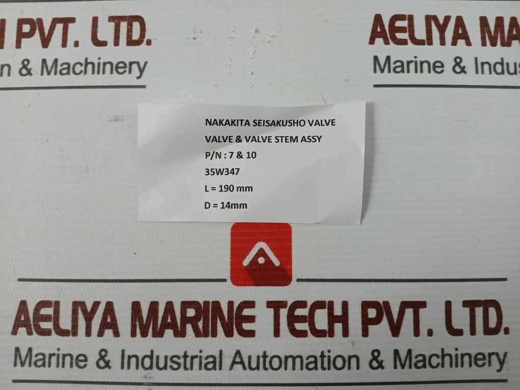 7 & 10 Valve & Valve Stem Assembly L=190 Mm Nakakita