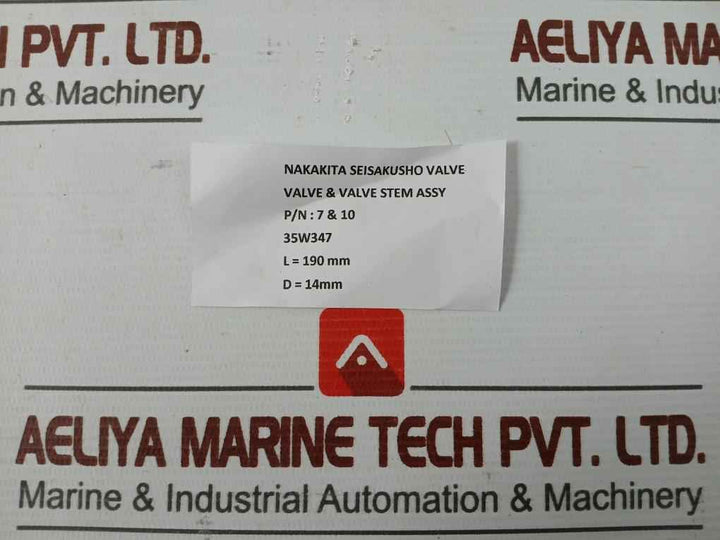 7 & 10 Valve & Valve Stem Assembly L=190 Mm Nakakita