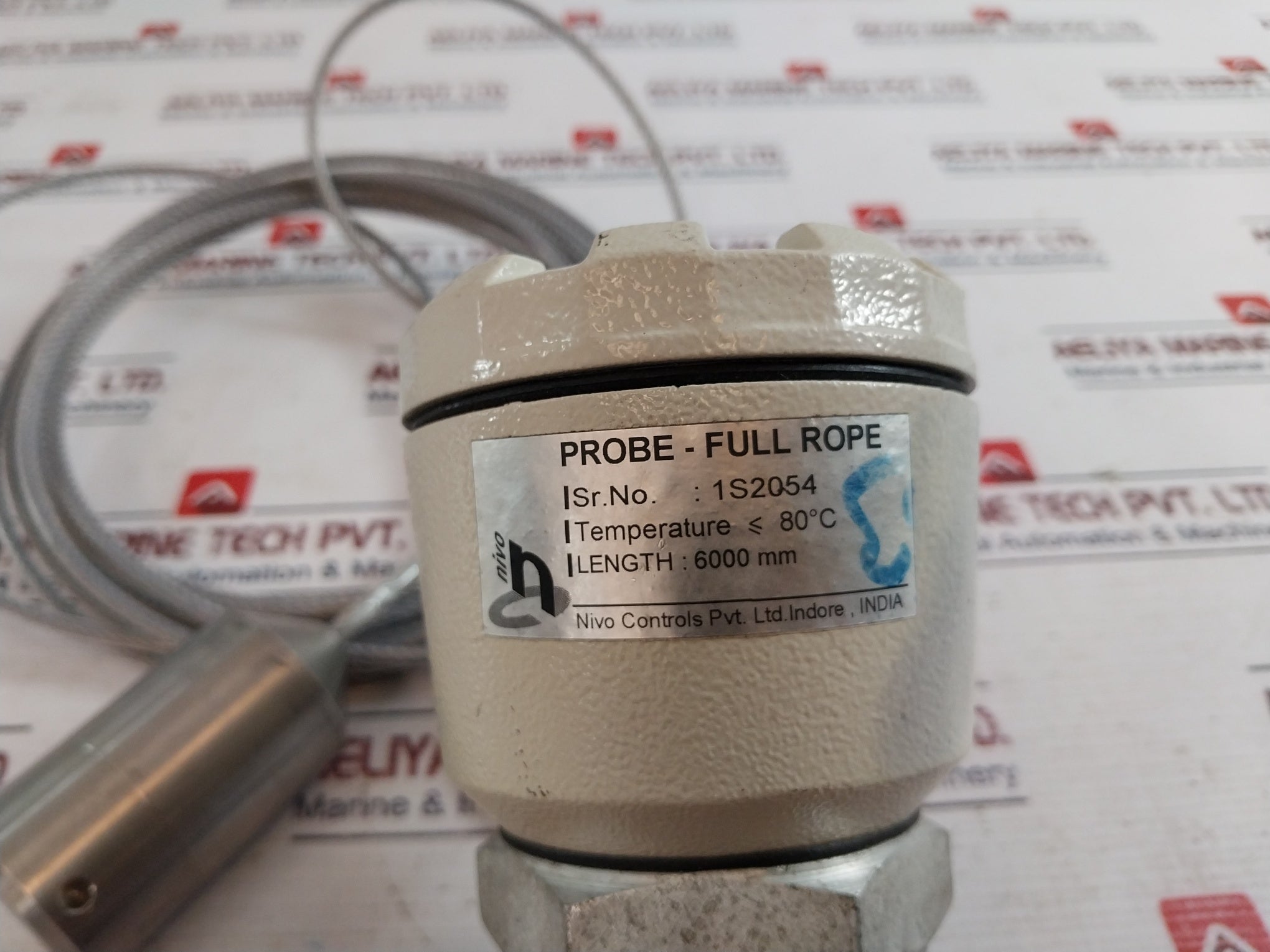 Nivo Controls Capacitance Level Switch Probe-full Rope 1/2" Npt 6000Mm