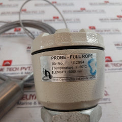Nivo Controls Capacitance Level Switch Probe-full Rope 1/2" Npt 6000Mm