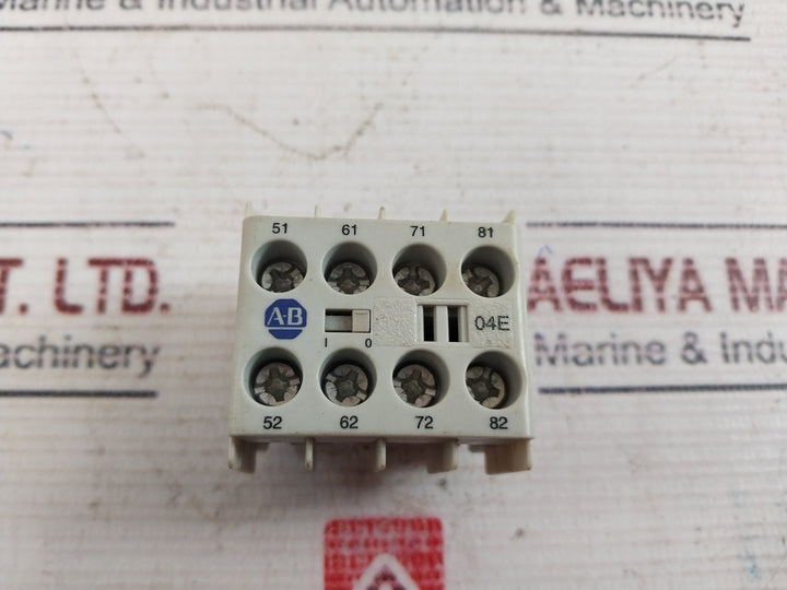 Allen-bradley 100-kfa04E Auxiliary Contact Block 10A 600Vac Ser: A