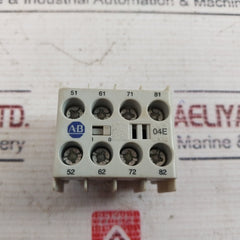Allen-bradley 100-kfa04E Auxiliary Contact Block 10A 600Vac Ser: A