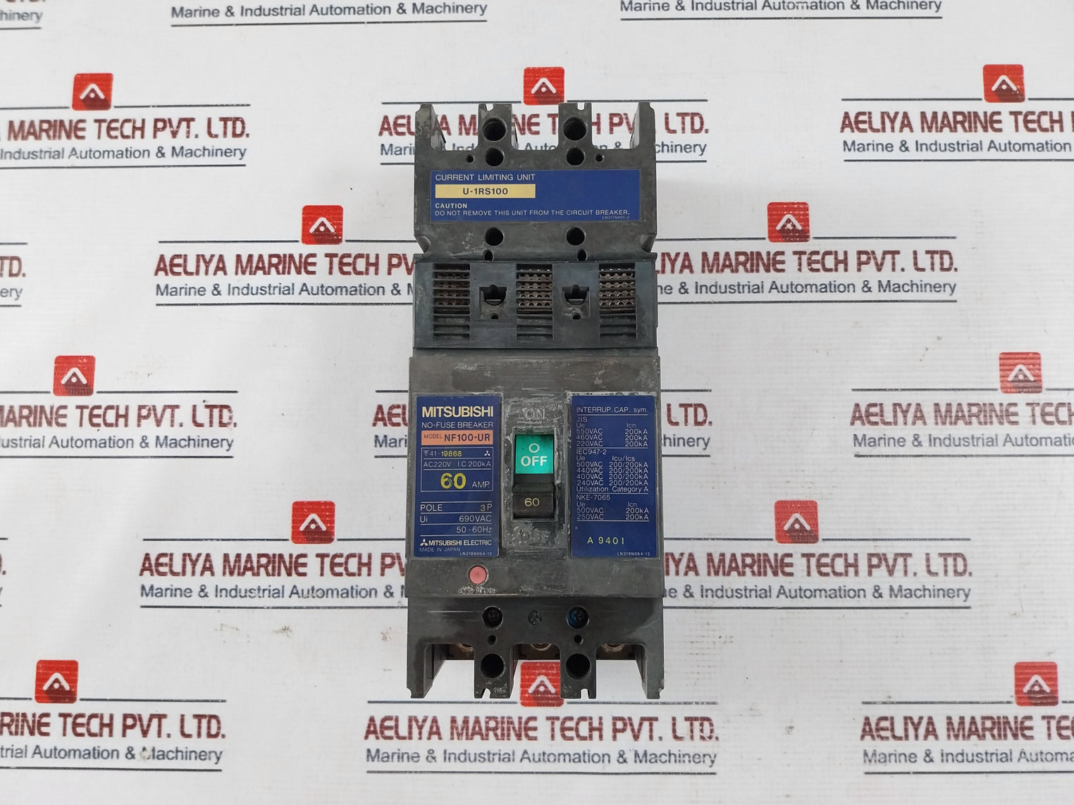 Mitsubishi Nf100-ur No-fuse Breaker 60Amp 690Vac