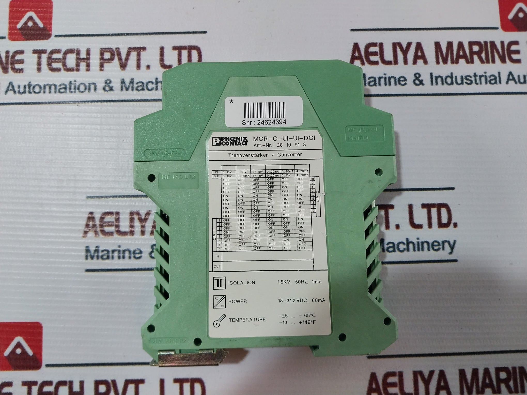 Phoenix Contact Mcr-c-ui-ui-dci Signal Conditioner Converter 18-31.2 Vdc 60Ma
