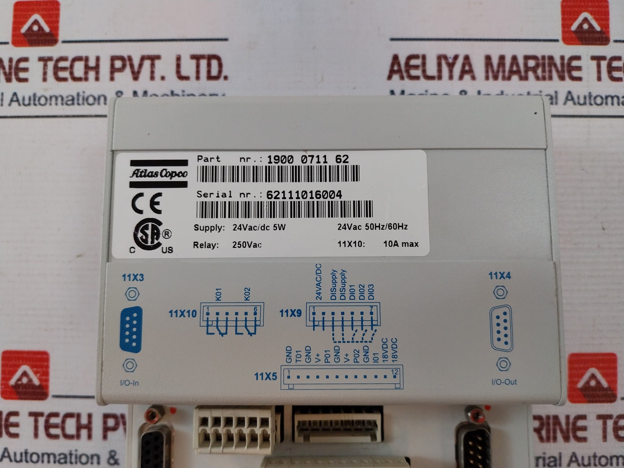 Atlas Copco 1900 0711 62 Airpower Controller 24Vac 50/60Hz