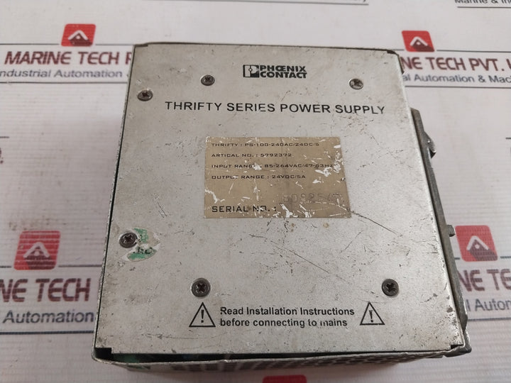 Phoenix Contact Ps-100-240Ac-24Dc/5 Thrifty Series Power Supply
