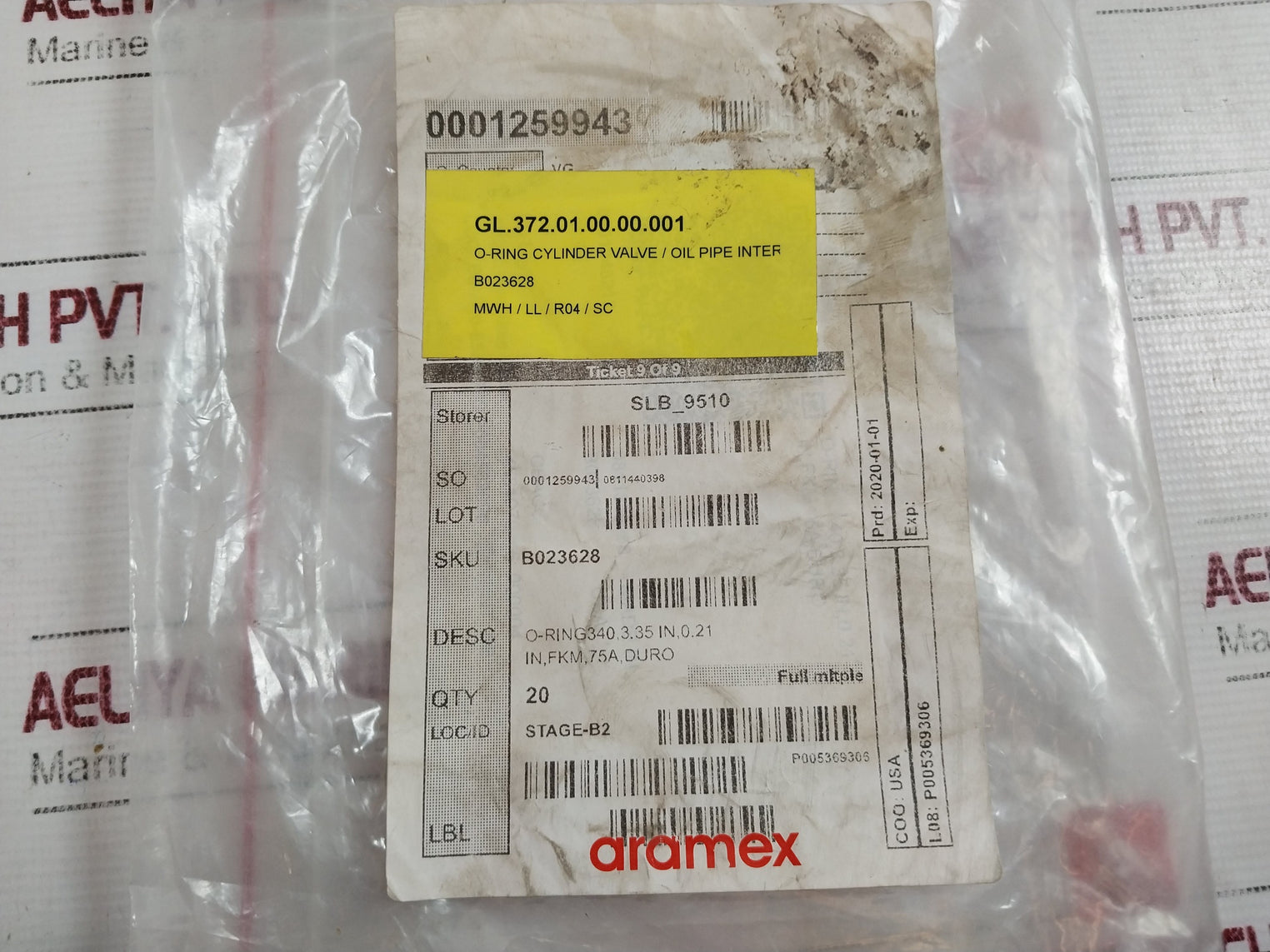 Lot of 10X PARCO 9009-75 O-Ring Cylinder Valve/Oil Pipe Inter