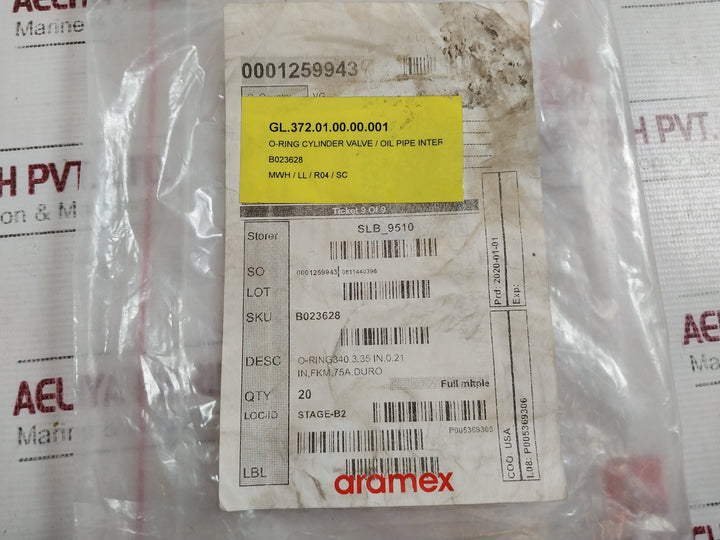Lot of 10X PARCO 9009-75 O-Ring Cylinder Valve/Oil Pipe Inter