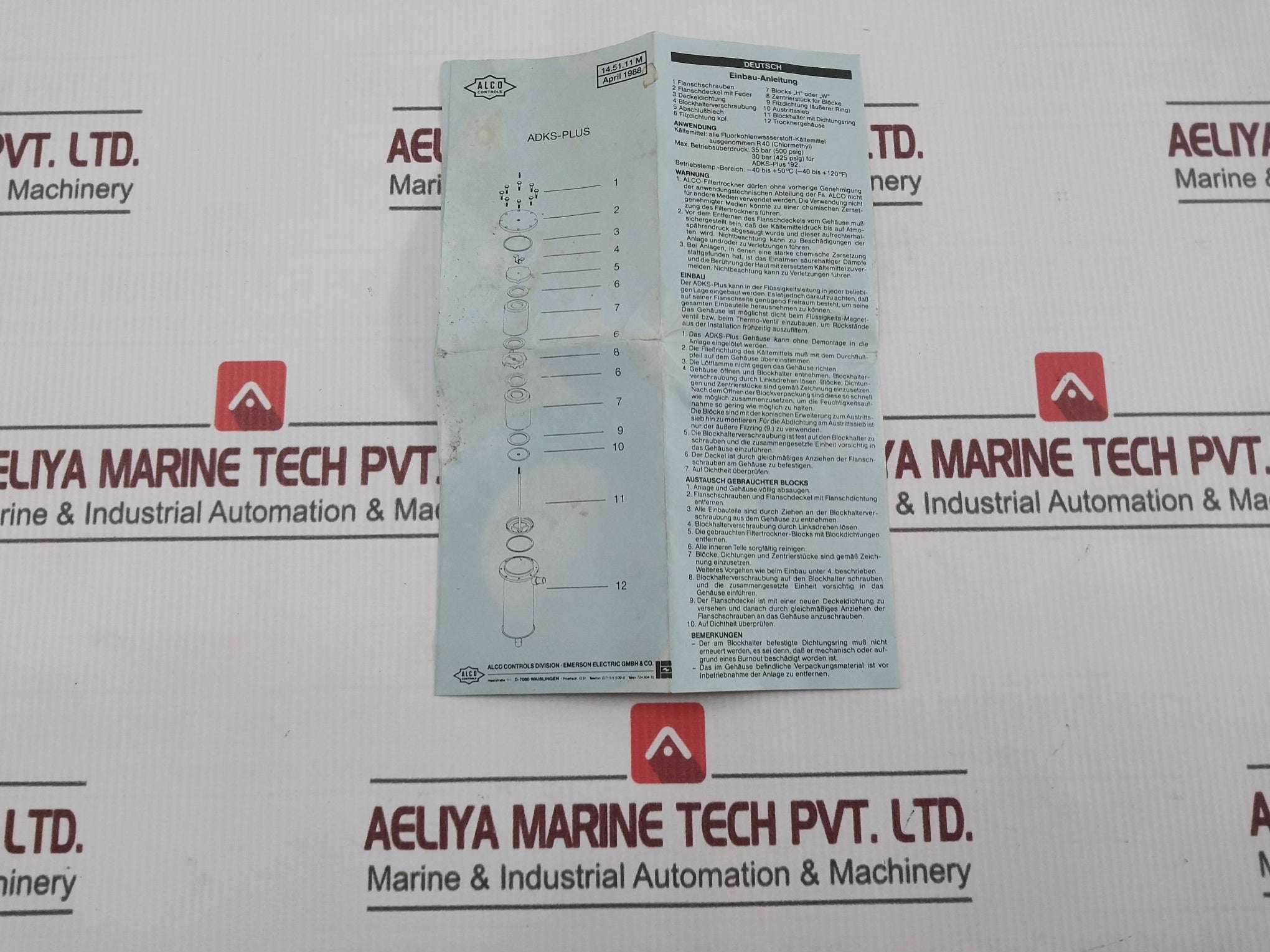 Alco Controls Adks-plus Felt Seal Outer Ring Set -40 To +50°C 35Bar