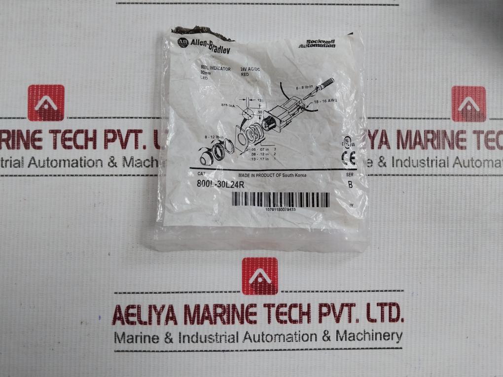 800L-30L24R Allen-bradley 24V Ac/Dc Red Pilot Light