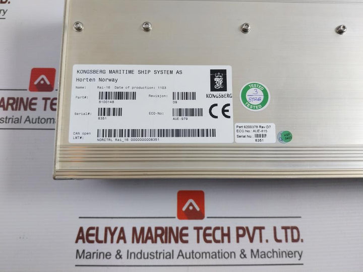 8100148-Analog-Input-Output-Module-Ha451671a-By-Kongsberg-Aue-815-Rai-16-7