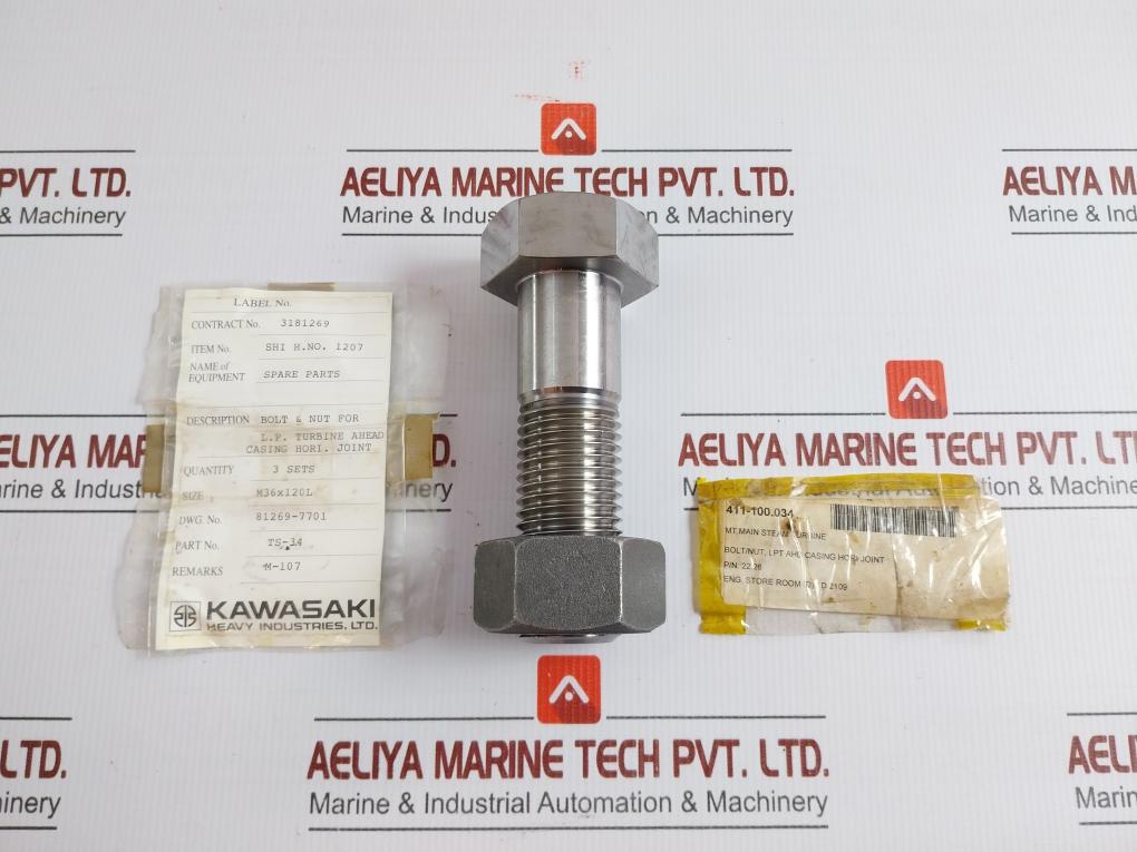 81269-7701 Turbine Casing Bolt Nut Set Ts-34 Kawasaki