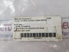 Rexroth 054225100220000 Double Acting Valve Ba0020070