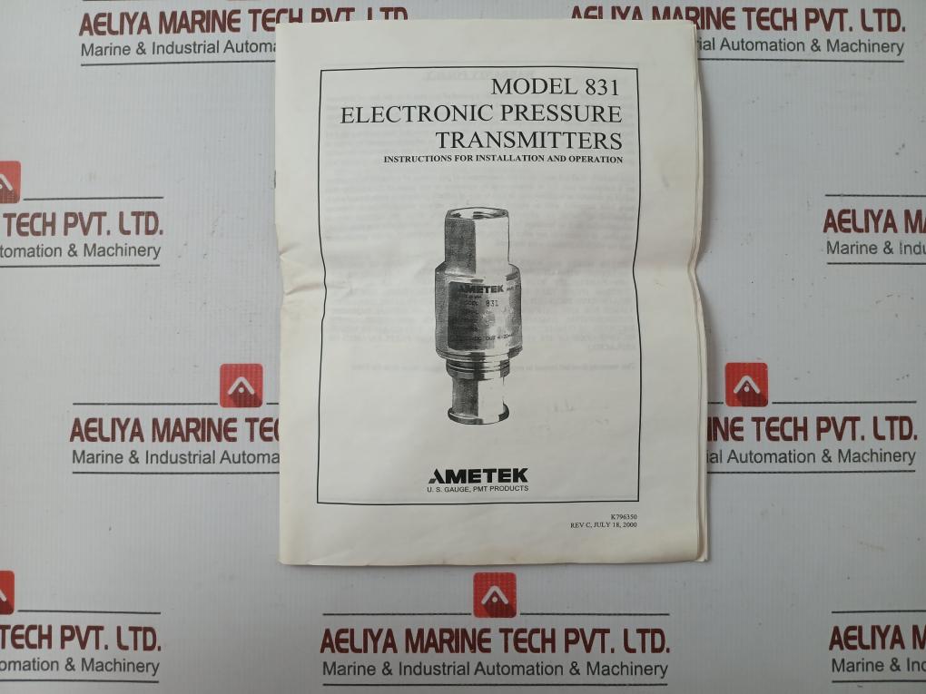 831Tg0100Bls Pressure Transmitter 0-100Psi Ametek