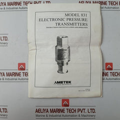 831Tg0100Bls Pressure Transmitter 0-100Psi Ametek