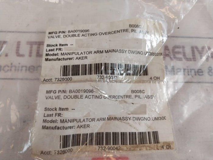 Oil Control/Rexroth 05422510043500A Double Acting Overcentre Valve Ba0019096