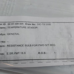 84.89.004.005 Temperature Sensor Cable 6M Dic-tx-3500