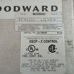 8406-121 4 Enclosure Digital Generator Controller 70˚C 9-32Vdc Woodward