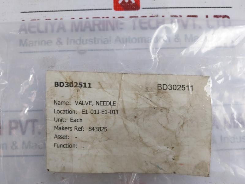 843825 Needle Valve BD302511