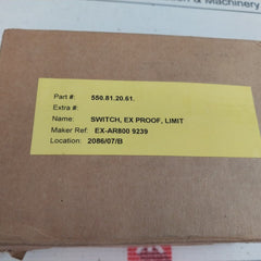 Honeywell Ex-ar800 Sensing And Control 550.81.20.61 15a-125 250 Or 480 Vac