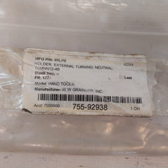 Ingersoll Tcmnn 12-4B Neutral External Turning Holder 4Rlp6