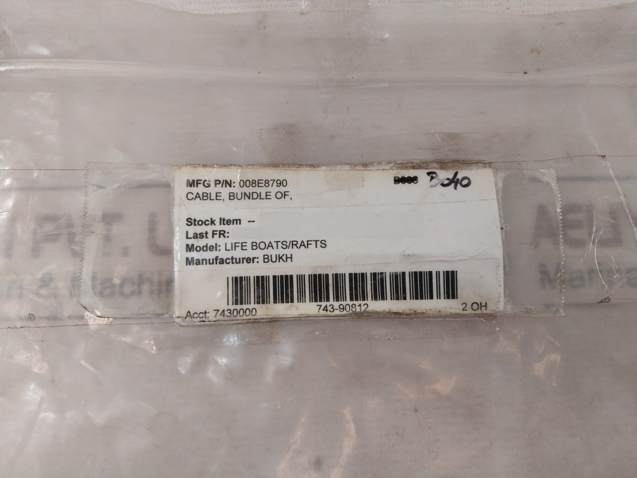 Bukh 008E8790 Bundle Of Cable