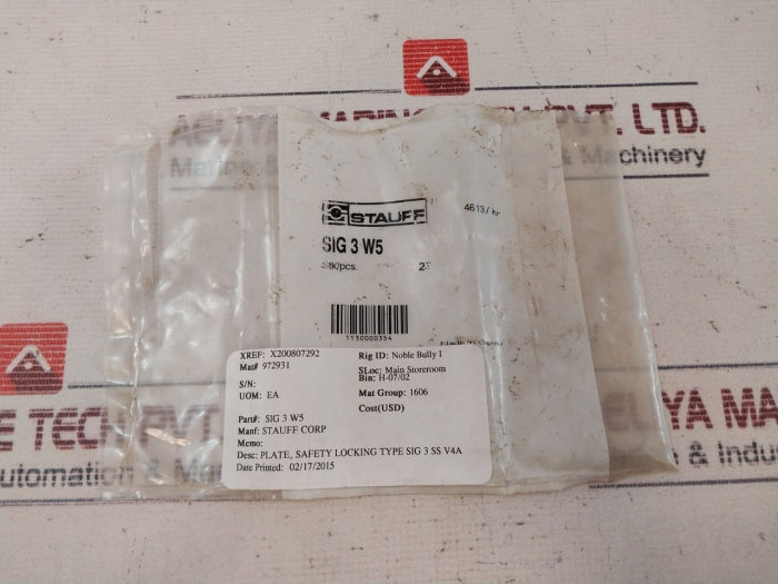 Lot Of 24X Stauff V4A Sig 3 Ss Safety Locking Plate Sig 3 W5