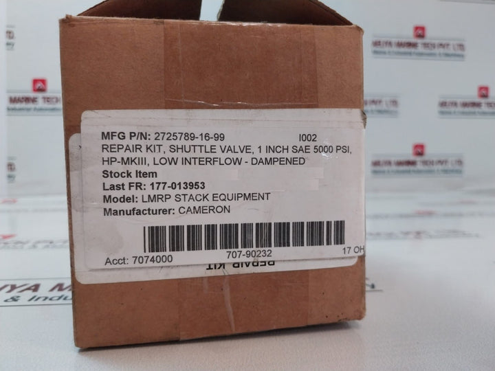 Proserv 18100-619B Shuttle Valve 1 Inch Repair Kit 2725789-16-99