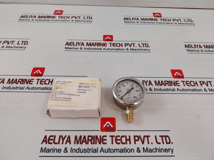 Gasli En 837-1 Pressure Gauge 0-100 Bar 2000952 – Aeliya Marine Tech