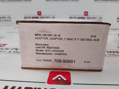 Cameron 2361691-16-16 Adaptor 1" Mjic X 1" C62 Seal Sub