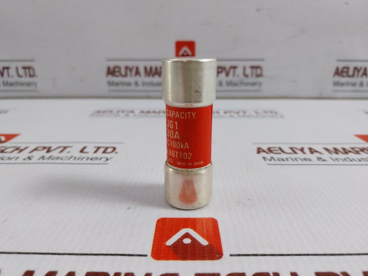 88T102-Jg1-Utsunomiya-Electric-600-Vac-30A-Ac100Ka-Cello-lite-Fuse-Lot-Of-4X-209317-8