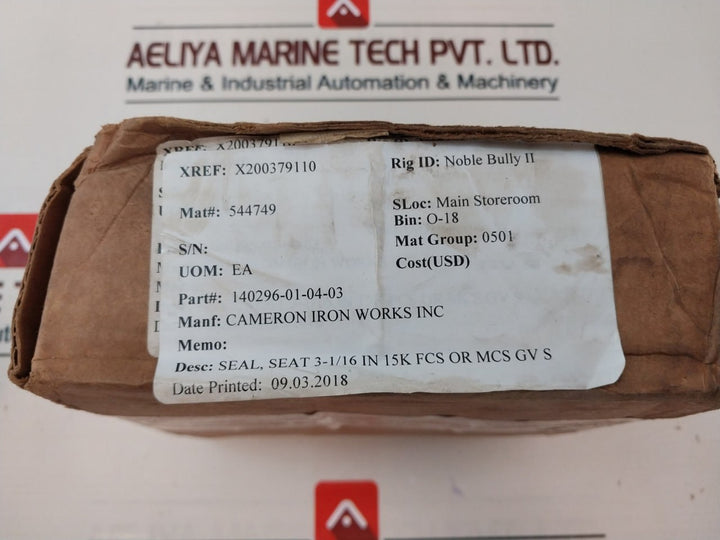 Cameron 140296-01-04-03 Seal Seat Valve