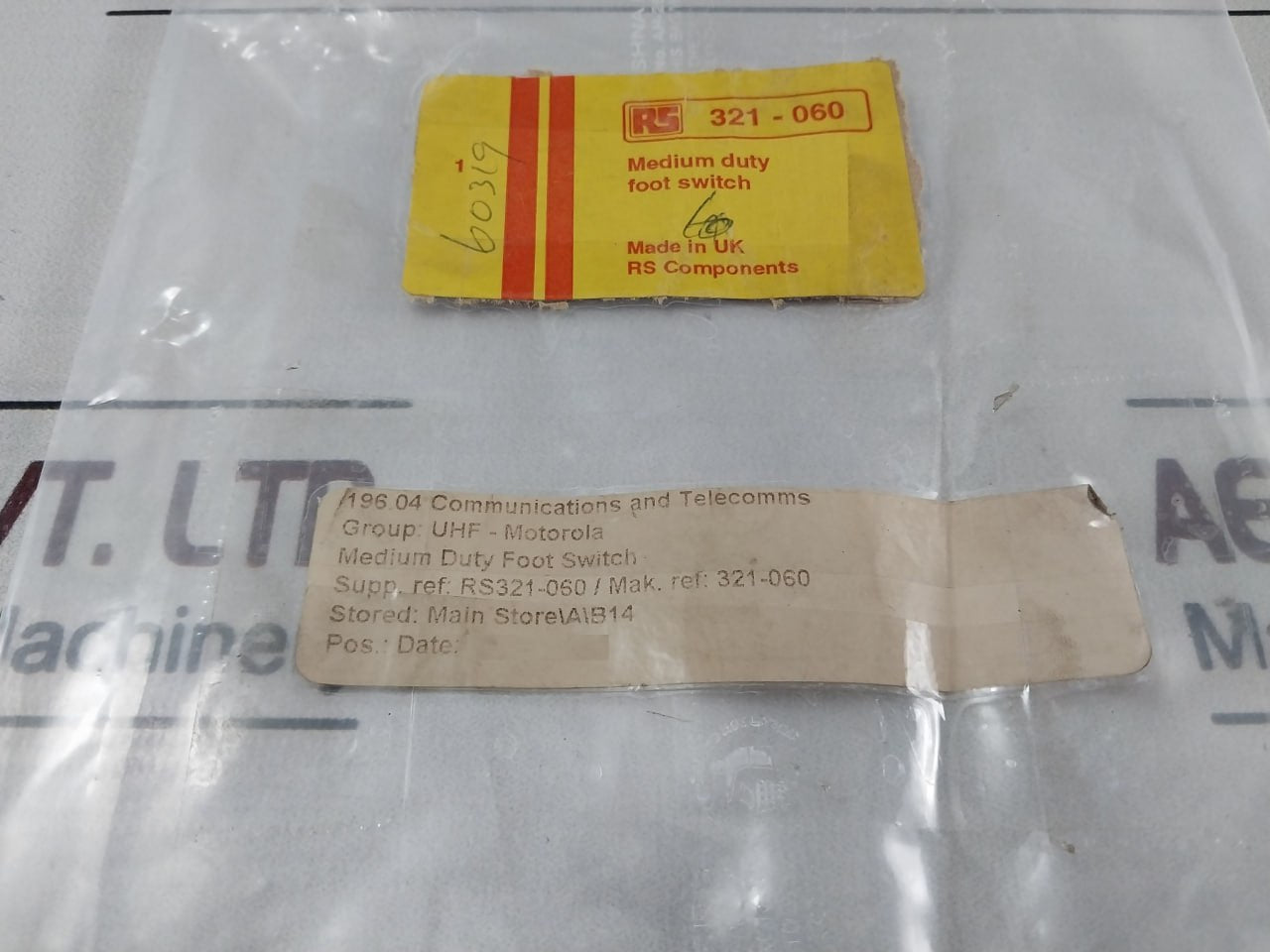 Rs 321-060 Medium Duty Foot Switch 3 Amp 240Vac