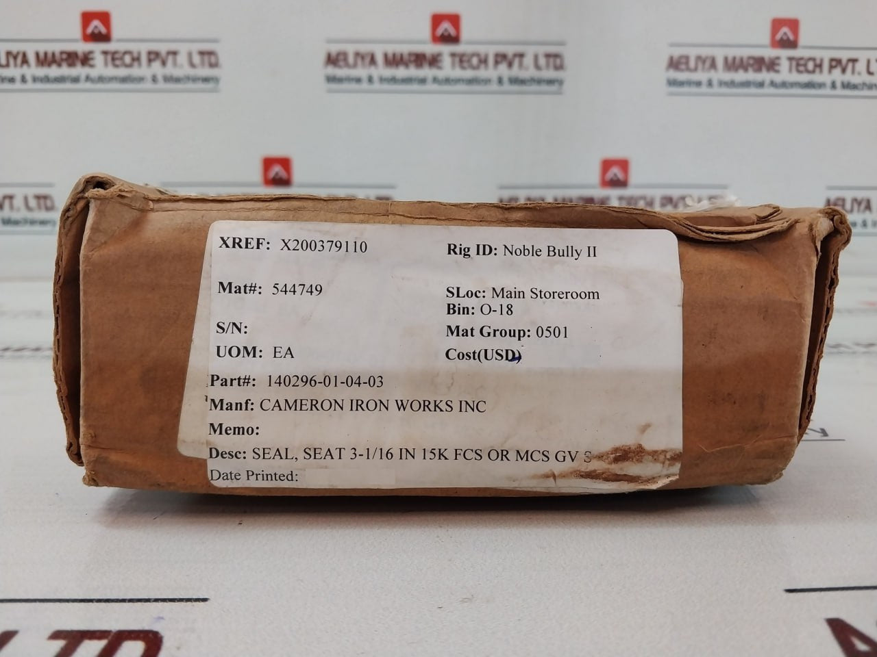 Cameron 140296-01-04-03 Valve Seal Seat Rev.02