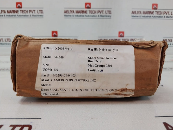 Cameron 140296-01-04-03 Valve Seal Seat Rev.02