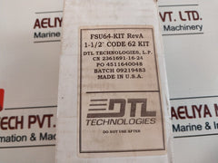 Dtl Technologies Fsu64 Bop Upgrade Valve Kit Er129C