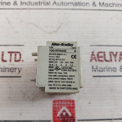 Allen-bradley 100-kfa04E Auxiliary Contact Block 10A 600Vac Ser: A