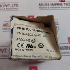 Panasonic Electric Pm4S-a2C30M-ac120V Multirange Timer 100-120V