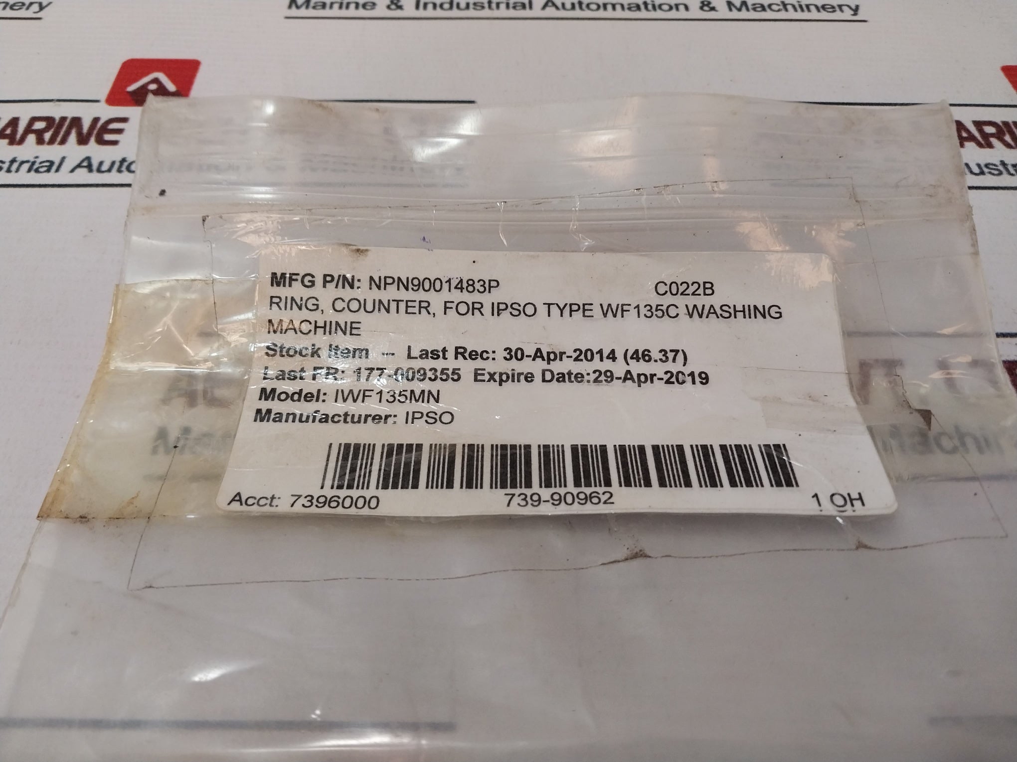 Ipso Npn9001483P Counter Ring For Washing Machine Iwf135Mn