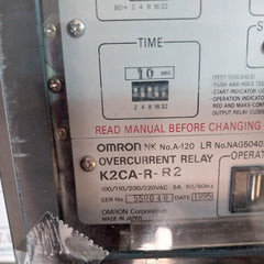 Omron K2Ca-r-r2 Overcurrent Relay 100/110/200/220Vac 5A 50/60Hz 10 Sec