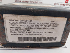 Expro Americas 910815-07C Wear Sleeve 7083000 708-90232 3 Oh
