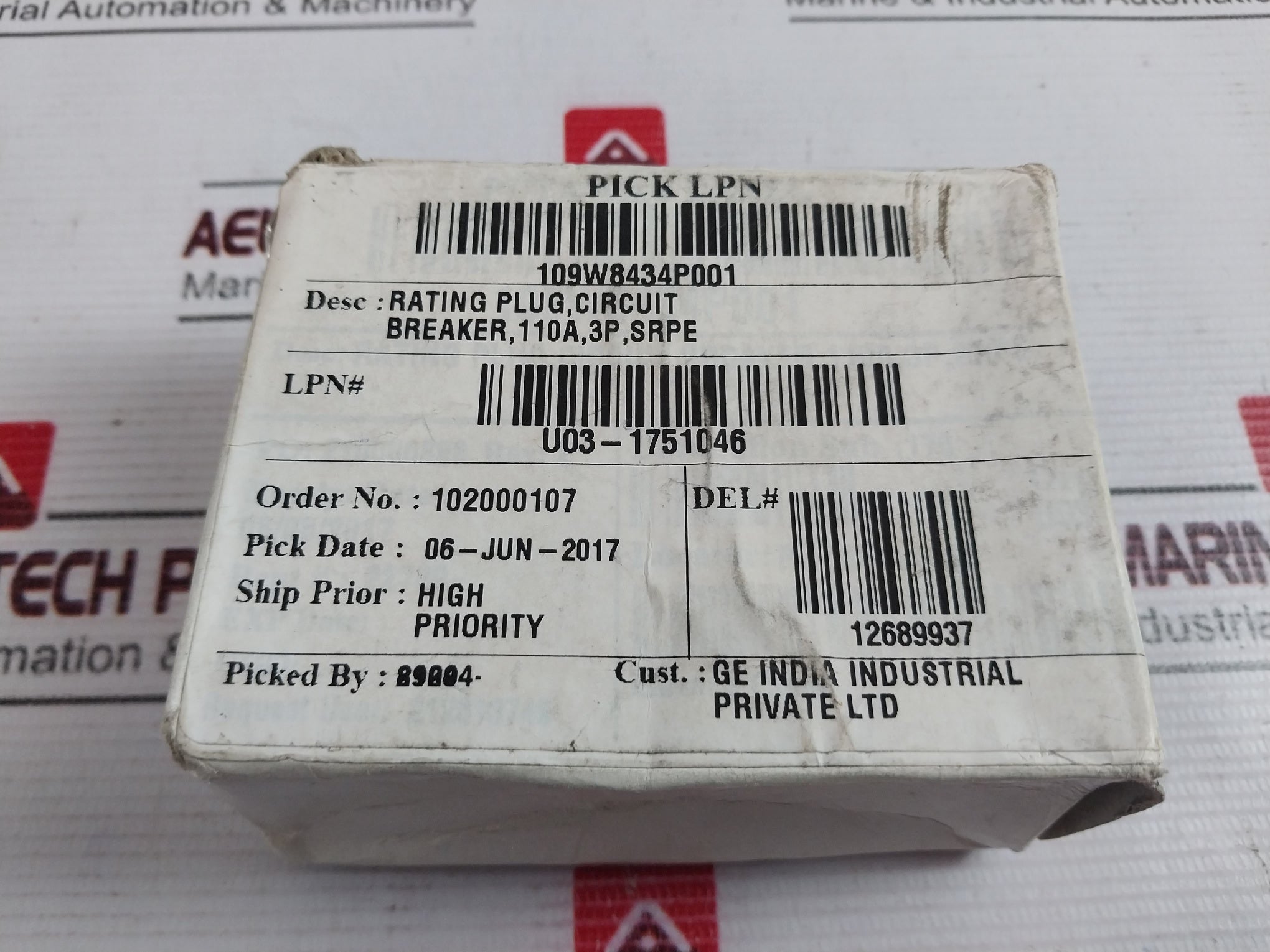 Ge Srpe150A110 Rating Plug Low Voltage Ac Power Breaker Trip Unit 110A