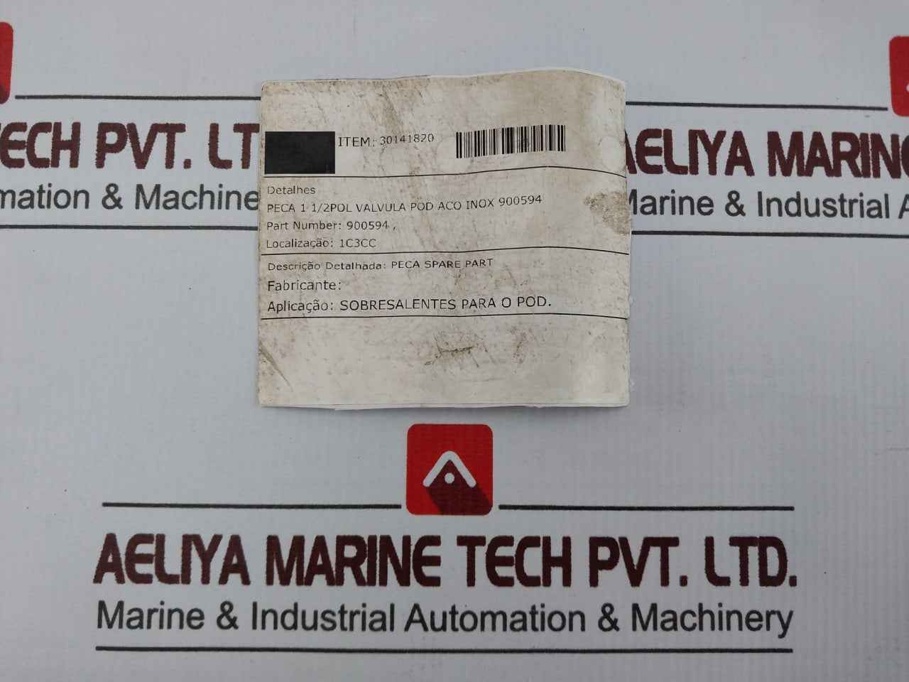 900594 Spare Part For Pod Valve