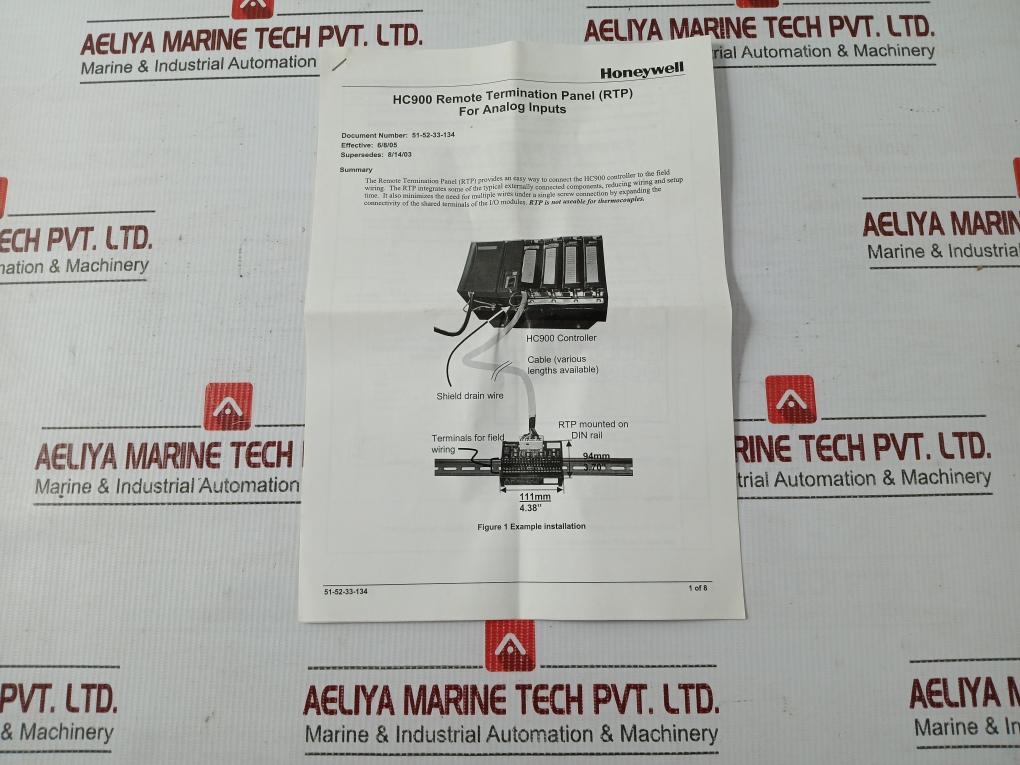 900Rta-l001 Honeywell Analog Input Rtp Module Assembly