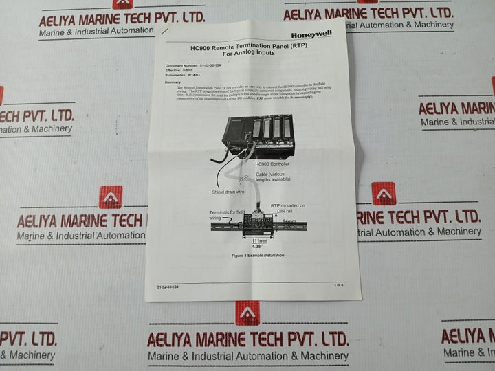 900Rta-l001 Honeywell Analog Input Rtp Module Assembly