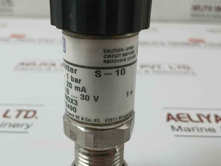 9013490 Wika 0..1 Bar Pressure Transmitter Dc 10..30 V