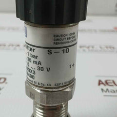 9013490 Wika 0..1 Bar Pressure Transmitter Dc 10..30 V
